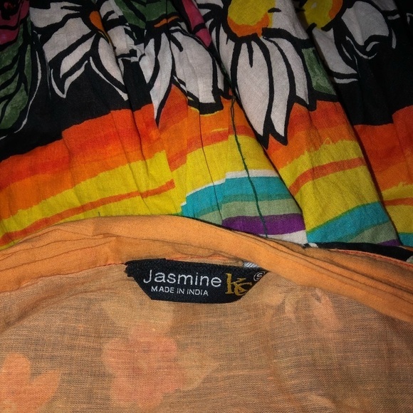 Jasmine KC Floral Beaded Full Skirt Made in India Size Small - Picture 3 of 13